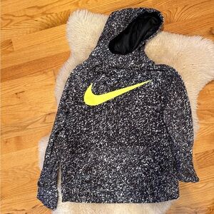 Nike Kids Speckled Black and Yellow Hoodie